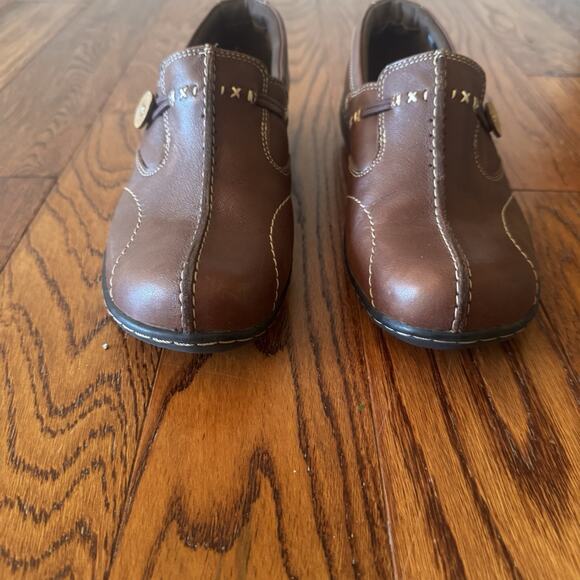 Clarks Bendables Loafers Womens Shoes Size 8 Brown Leather Comfort Stretch 35063 - Picture 5 of 16